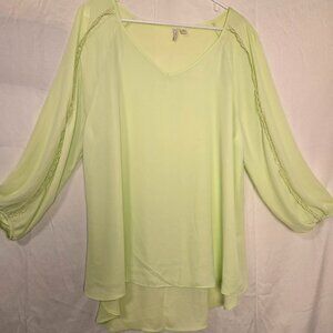 EST. 1946 Women's Career Pullover Long Sleeve Green Size XL Tunic Shirt NWOT